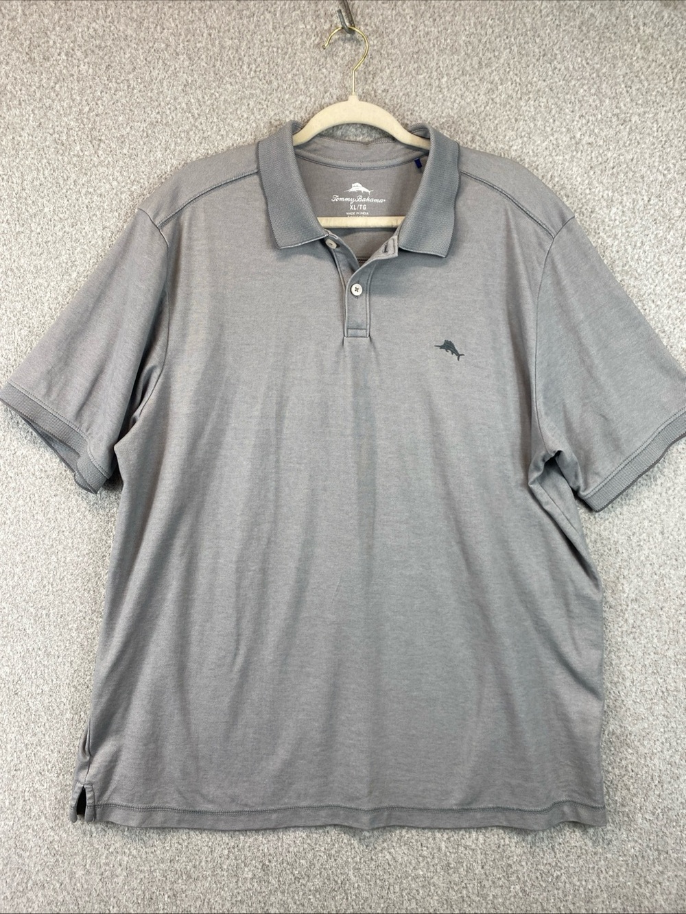 Tommy Bahama Polo Men’s Size XL Gray Short Sleeve Golf Supima Cotton